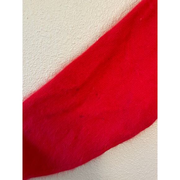 VTG Rafaella Red Angora Lambs Wool Blend Fuzzy Crew Neck Long Sleeve Sweater Med - Picture 14 of 15